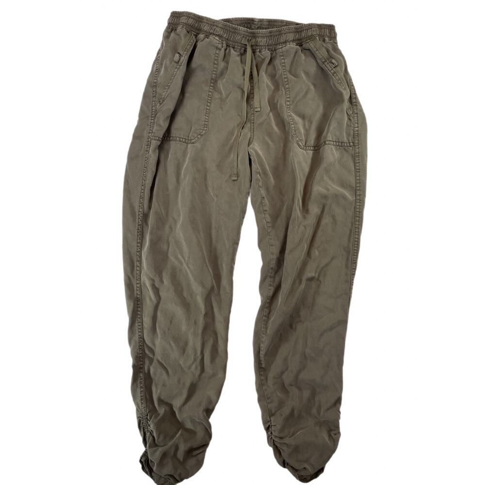 Thread & Supply Women's Tencel Cargo Jogger Pants Olive Green Utility Large